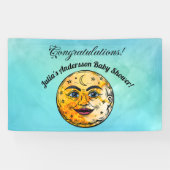 Over het Moon Baby shower Spandoek (Horizontaal)