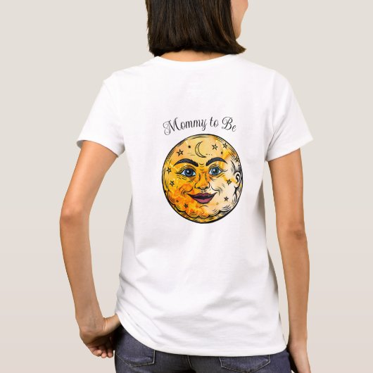 Over het Moon Baby shower T-shirt (Achterkant)