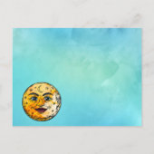 Over het Moon Baby shower Uitnodiging Briefkaart (Achterkant)