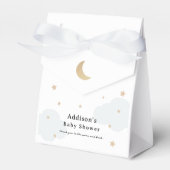Over het Moon Blue Baby shower Bedankdoosjes (Voorkant Zijde)