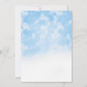 Over het Moon Blue Gold Baby shower Hartelijk dank Kaart (Achterkant)