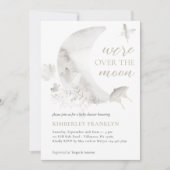 Over het Moon Boho Genderneutrale Baby shower Kaart (Voorkant)