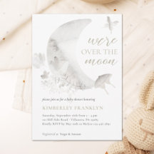 Over het Moon Boho Genderneutrale Baby shower