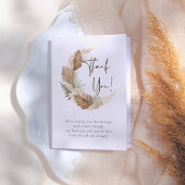 Over het Moon Boho Palm en Pampas Grass Baby showe Bedankkaart