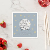 Over het Moon Boy Baby shower Paper Napkins Servet (Insitu)