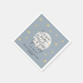 Over het Moon Boy Baby shower Paper Napkins Servet (Hoek)