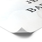 Over het Moon Boy Blue Baby shower Welkom Poster (Hoek)