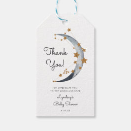 Over het Moon Celestial Baby shower Cadeaulabel
