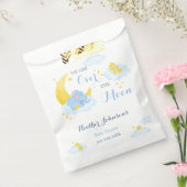 Over het Moon Elephant Baby shower Bedankzakje (Gezegeld)