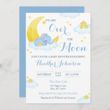 Over het Moon Elephant Baby shower