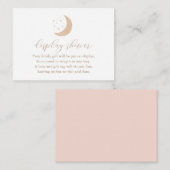 Over het Moon Girl Baby shower Display Shower Informatiekaartje (Voorkant / Achterkant)
