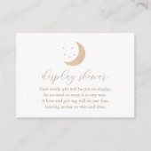 Over het Moon Girl Baby shower Display Shower Informatiekaartje (Voorkant)