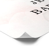 Over het Moon Girl Pink Baby shower Welkom Poster (Hoek)