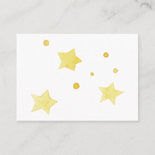 Over het Moon Girl Teddy Bear Pink Diaper Raffle Informatiekaartje (Achterkant)