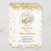 Over het Moon Gold Baby shower Kaart (Voorkant / Achterkant)