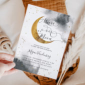 Over het Moon Gold Gender Neutrale Baby shower Kaart