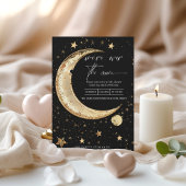 Over het Moon Gold Sky Baby shower Kaart