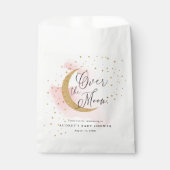 Over het Moon Gold Stars Roze Baby shower Bedankzakje (Voorkant)