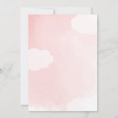 Over het Moon Gold Stars Roze Baby shower Kaart (Achterkant)