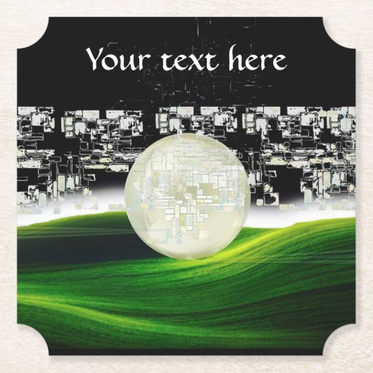 over het Moon Paper Onderzetter (Voorkant)