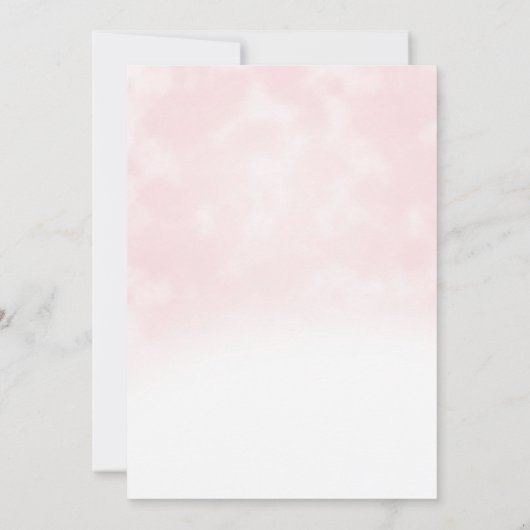 Over het Moon Pink Gold Baby shower Hartelijk dank Kaart (Achterkant)