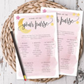 Over het Moon Purse Scavenger Paper Game Kaart-Roz Flyer