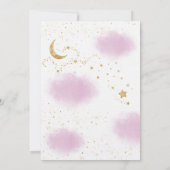 Over het Moon Sloth Girl Twins Roze Baby shower Kaart (Achterkant)