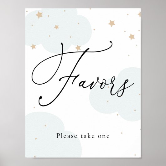 Over het Moon Twinkle Star Favors-teken Poster (Voorkant)
