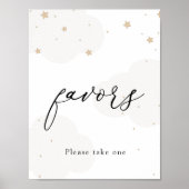 Over het Moon Twinkle Star Favors-teken Poster (Voorkant)