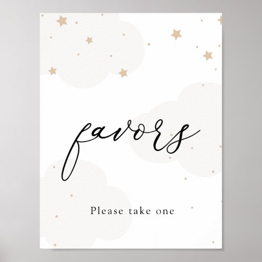 Over het Moon Twinkle Star Favors-teken Poster (Voorkant)