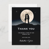 Over het Moon Wedding Bedankt Aankondigingskaart (Voorkant / Achterkant)