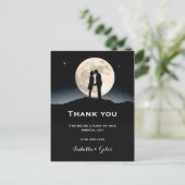 Over het Moon Wedding Bedankt Aankondigingskaart (Staand voorkant)