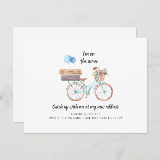 Over het nieuwe adres Boho-bewegende aankondiging (Voorkant / Achterkant)