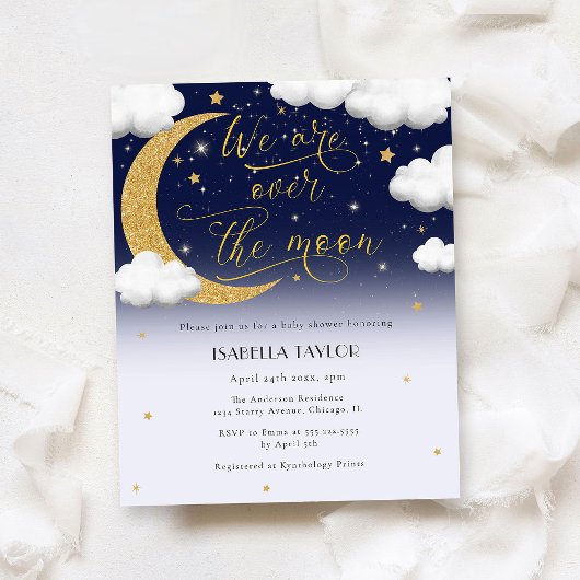 Over het onpartijdige Baby shower van de maan gesl Flyer