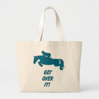 Over het paard grote tote bag