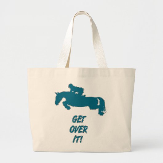 Over het paard grote tote bag (Voorkant)
