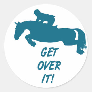 Over het paard ronde sticker