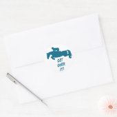 Over het paard ronde sticker (Envelop)