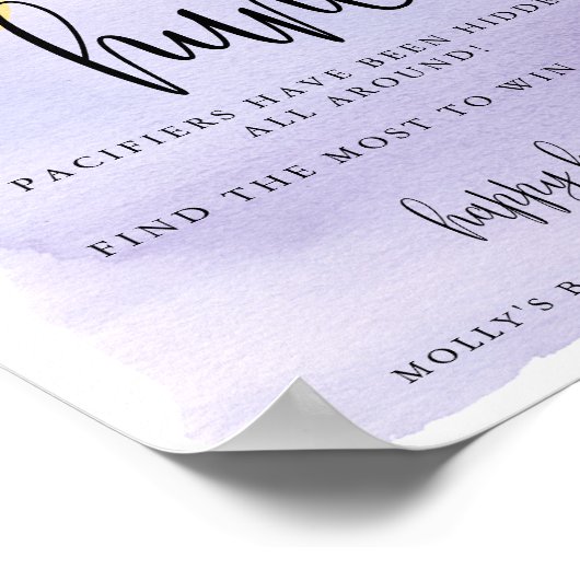 Over het Paarse Baby van Moon Poster (Hoek)