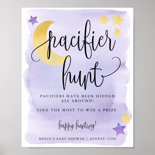 Over het Paarse Baby van Moon Poster (Voorkant)