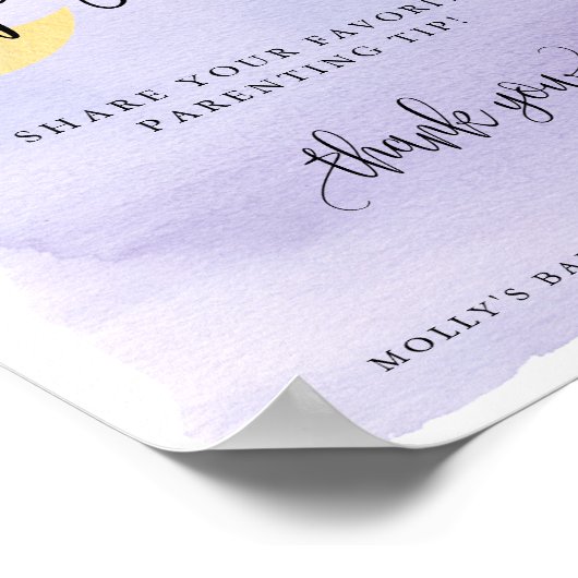 Over het Paarse Moon Ouderschap Tip Jar-beeldscher Poster (Hoek)