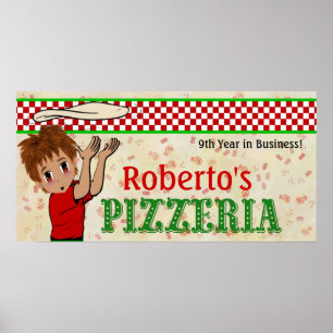 Over het portier poster
