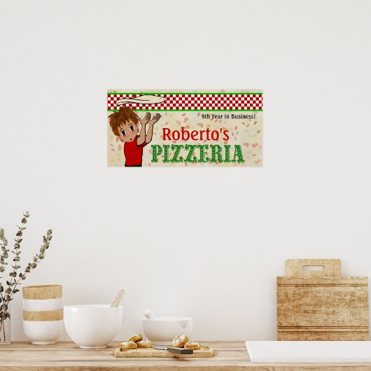 Over het portier poster (Keuken)