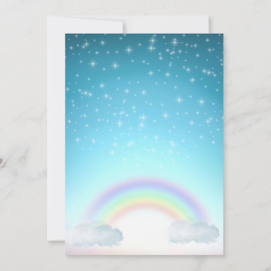 Over het Rainbow Baby shower Kaart (Achterkant)