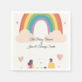 Over het Rainbow Baby shower Servet