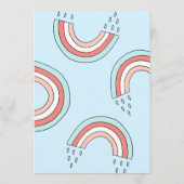 Over het Rainbow Boy Blue Baby shower Kaart (Achterkant)