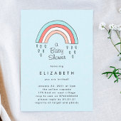 Over het Rainbow Boy Blue Baby shower Kaart