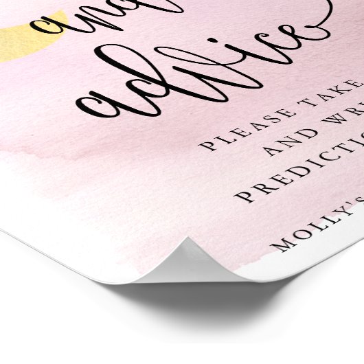 Over het scherm Moon Pink Predics en Advice Poster (Hoek)