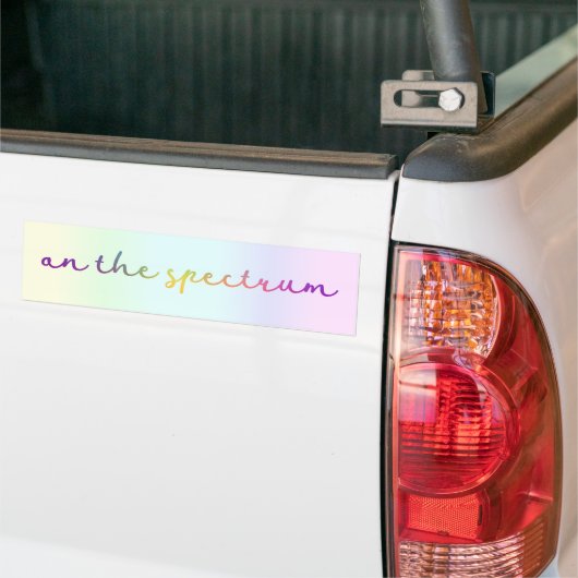 Over het spectrum, de lichte regenboog, het Autism Bumpersticker (Op Truck)