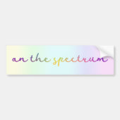 Over het spectrum, de lichte regenboog, het Autism Bumpersticker (Voorkant)